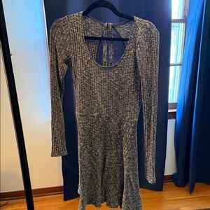 Hollister Charcoal Knit Sweater Dress
